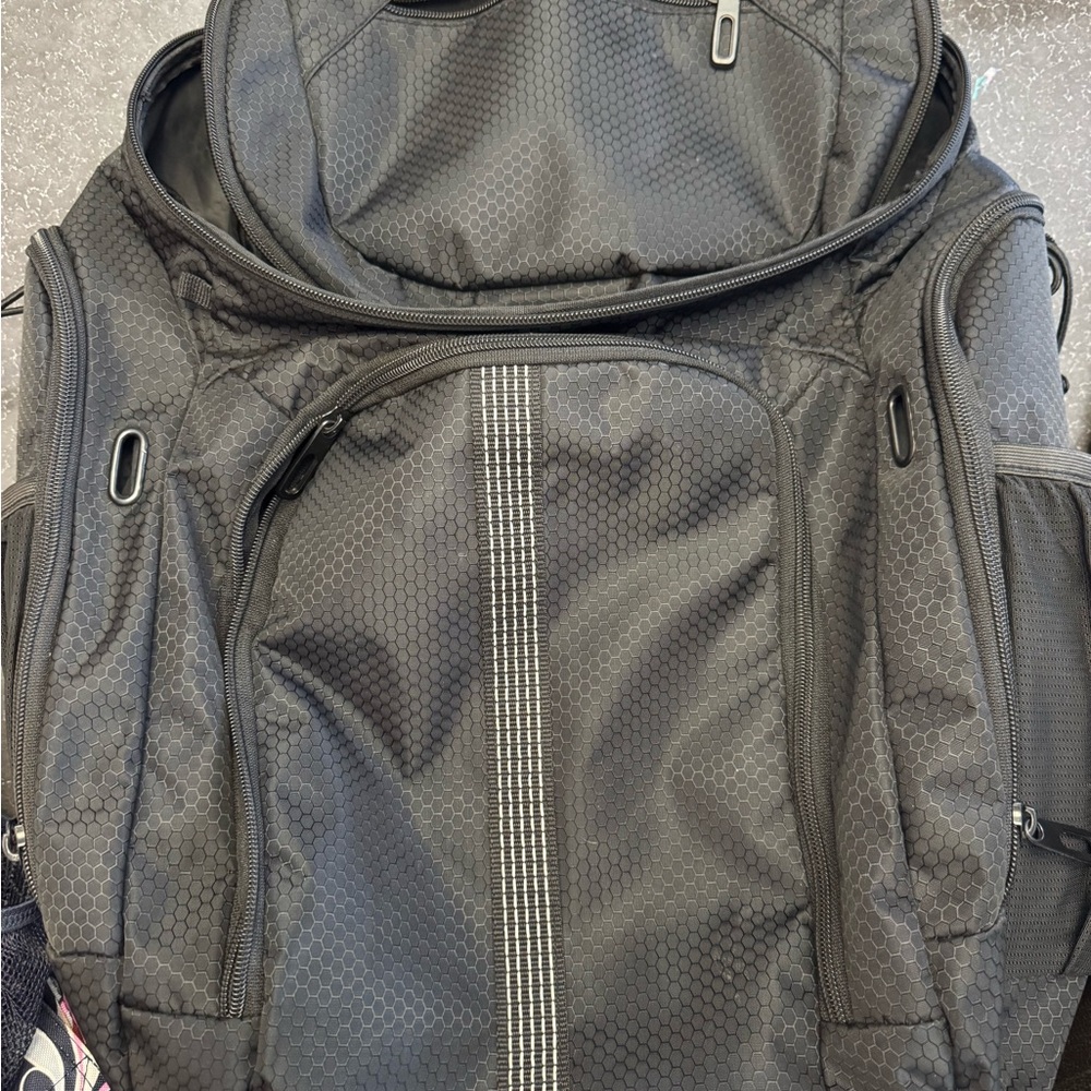 Elegant Black Hexagon Pattern Backpack